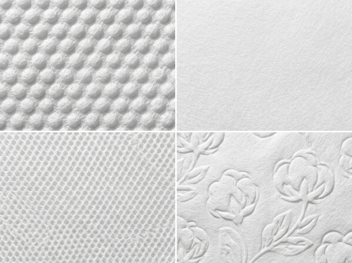 CNIPA Patented Ultrasonic Sealed Cosmetic Cotton Pads — Zero Lint 4-Texture Macro